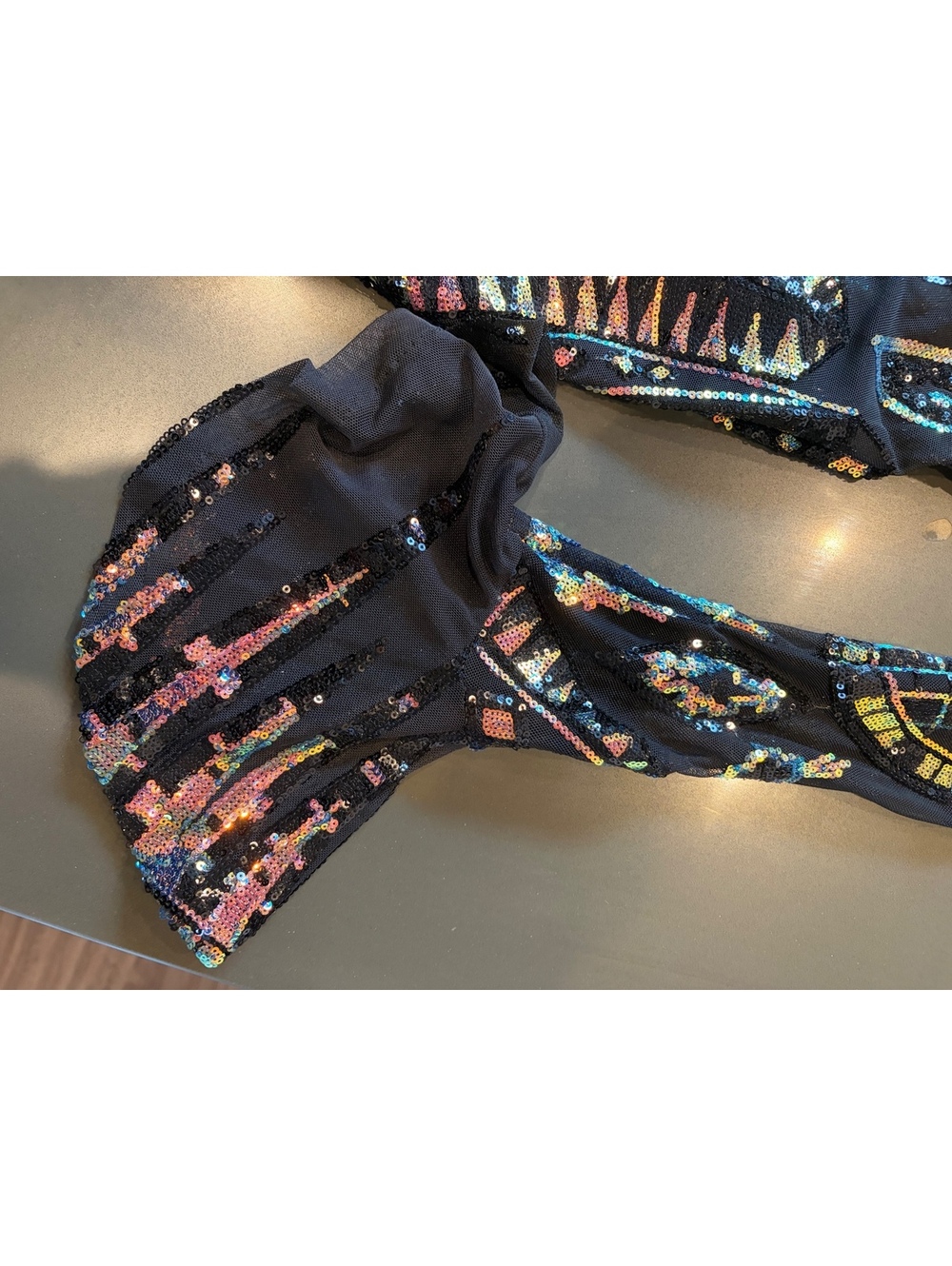 Fashion Nova Total Stand Out Sequin Mini Dress Black Multicolor Size L NWT - Picture 9 of 10